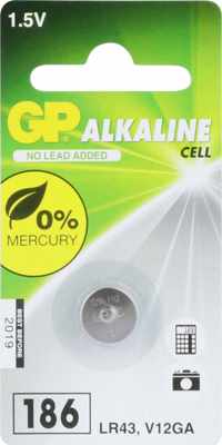 GP Alkaline knoopcel 186 (V12GA / L 1142), blister 1