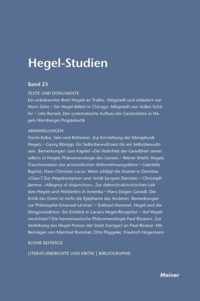 Hegel-Studien / Hegel-Studien Band 23 (1988)