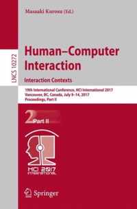 Human-Computer Interaction. Interaction Contexts