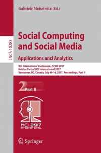 Social Computing and Social Media: Applications and Analytics