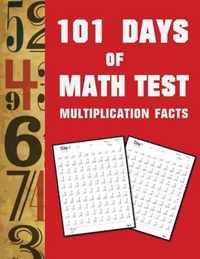 101 Day of Math test Multiplication Facts ( 100 Pages)