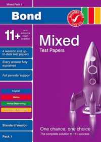 Bond 11+ Test Papers Mixed Pack 1 Standard