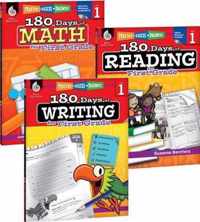 180 Days of Reading, Writing, and Math for First Grade 3-Book Set