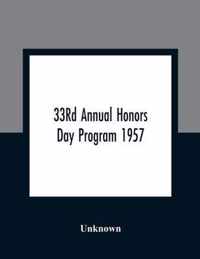 33Rd Annual Honors Day Program 1957