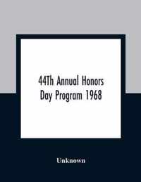 44Th Annual Honors Day Program 1968