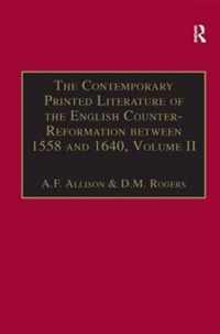 Contemporary Printed Literature Of The English Counter-Refor