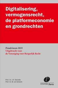 Preadviezen Vereniging voor Burgerlijk Recht  -   Digitalisering, vermogensrecht, de platformeconomie en grondrechten