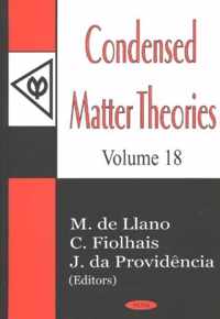Condensed Matter Theories, Volume 18