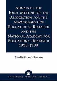 Annals of the Joint Meeting of the Association for the Advancement of Educational Research and the National Academy for Educational Research 1998-1999