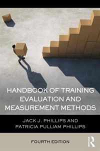 Handbook of Training Evaluation and Measurement Methods