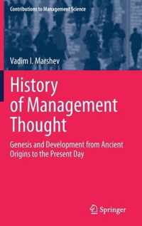 History of Management Thought