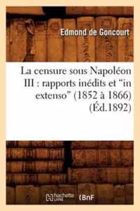 La Censure Sous Napoleon III