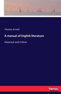 A manual of English literature