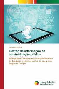 Gestao da informacao na administracao publica