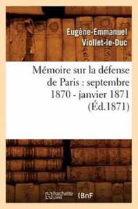Memoire Sur La Defense de Paris
