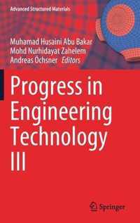 Progress in Engineering Technology III