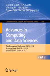 Advances in Computing and Data Sciences