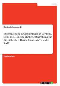 Extremistische Gruppierungen in der BRD. Stellt PEGIDA eine ahnliche Bedrohung fur die Sicherheit Deutschlands dar wie die RAF?