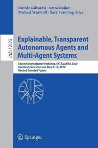 Explainable, Transparent Autonomous Agents and Multi-Agent Systems