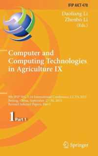 Computer and Computing Technologies in Agriculture IX