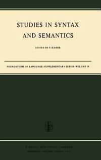 Studies in Syntax and Semantics