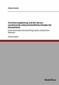 Versicherungsbetrug und der daraus resultierende volkswirtschaftliche Schaden fur Deutschland