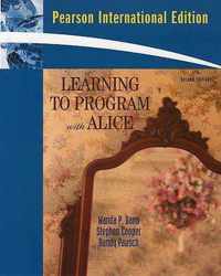 Learning To Program With Alice