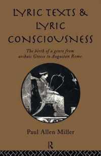 Lyric Texts and Lyric Consciousness