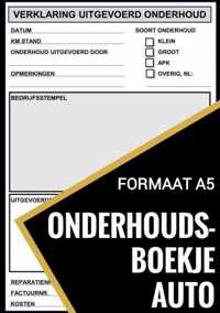 Onderhoudsboekje Auto - Universeel Reparatie Boek - Auto Onderhoudsboekjes - Paperback (9789464486704)