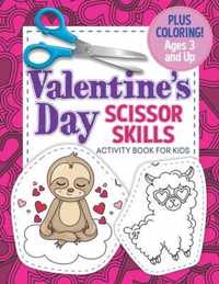 Valentine's Day Scissor Skills Activity Book For Kids