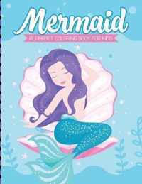 Mermaid Alphabet Coloring Book For Kids