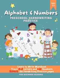 Alphabet & Numbers Preschool Handwriting Practice