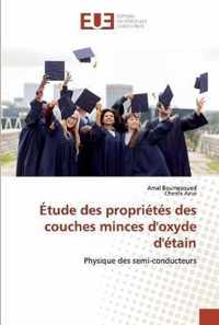 Etude des proprietes des couches minces d'oxyde d'etain