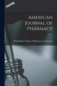 American Journal of Pharmacy; 73 n.1