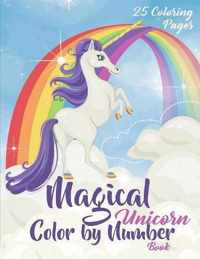 Magical Unicorn Color by Number Book