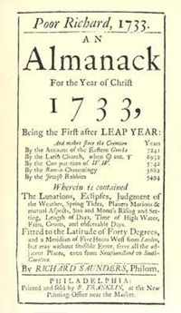 Poor Richard's Almanack, 1733