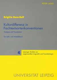 Kulturdifferenz in Fachtextsortenkonventionen