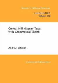 Central Hill Nisenan Texts with Grammatical Sketch