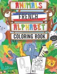 Animal French alphabet coloring book