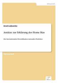 Ansatze zur Erklarung des Home Bias