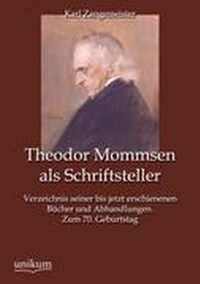 Theodor Mommsen ALS Schriftsteller