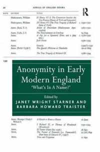 Anonymity in Early Modern England