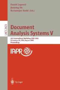 Document Analysis Systems V