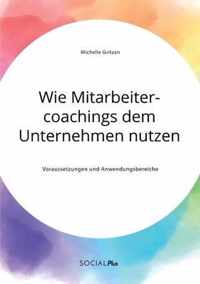 Wie Mitarbeitercoachings dem Unternehmen nutzen. Voraussetzungen und Anwendungsbereiche