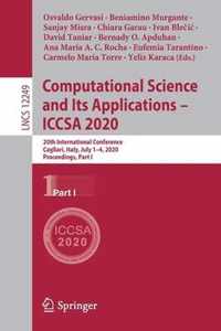 Computational Science and Its Applications ICCSA 2020