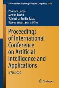 Proceedings of International Conference on Artificial Intelligence and Applicati