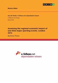 Assessing the regional economic impact of one-time major sporting events. London 2012