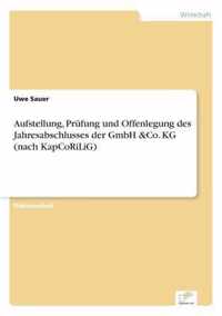 Aufstellung, Prufung und Offenlegung des Jahresabschlusses der GmbH &Co. KG (nach KapCoRiLiG)