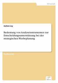 Bedeutung von Analyseinstrumenten zur Entscheidungsunterstutzung bei der strategischen Werbeplanung