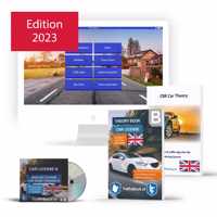 Rijbewijs B Theorieboek Engels 2023 - CD-ROM Umlimited practise 845 Oefenvragen & 13 Theorie-Examens - Summaries  - Traffic Signs - Learn Dutch Car Theory in English